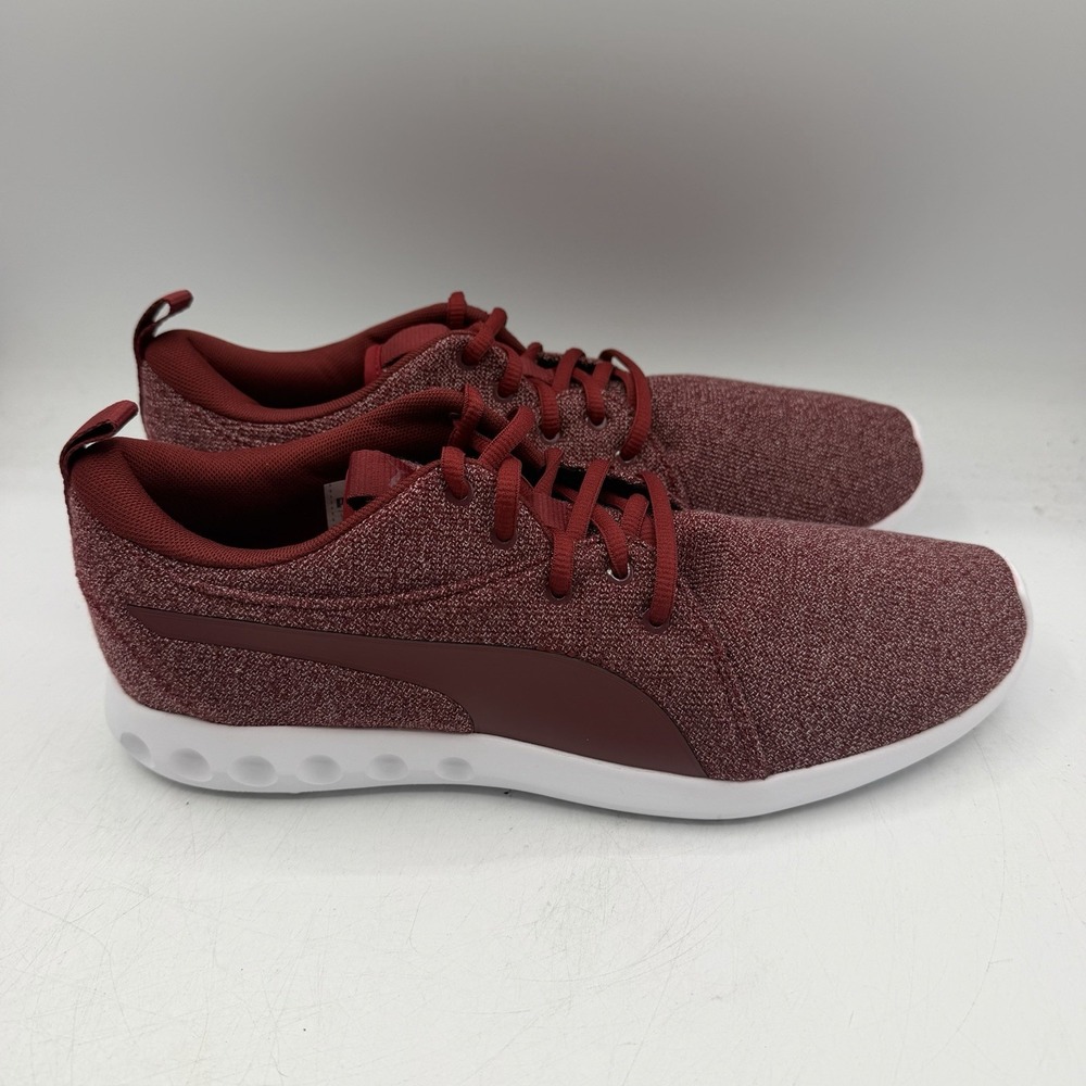 Puma Carson 2 Knit Sneakers Mens Sz 10.5 Burgundy Red Athletic Shoes 191084-02